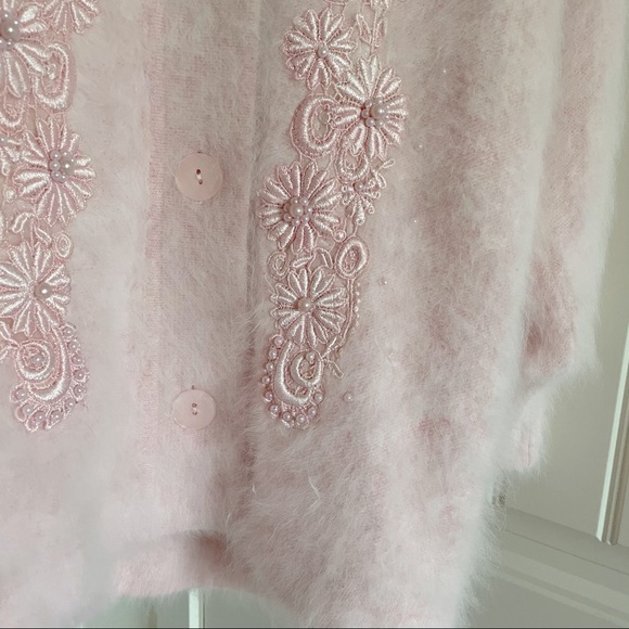 Vintage Angora Hair Knit Oversized Eyelash Jacket - Picture 16 of 16